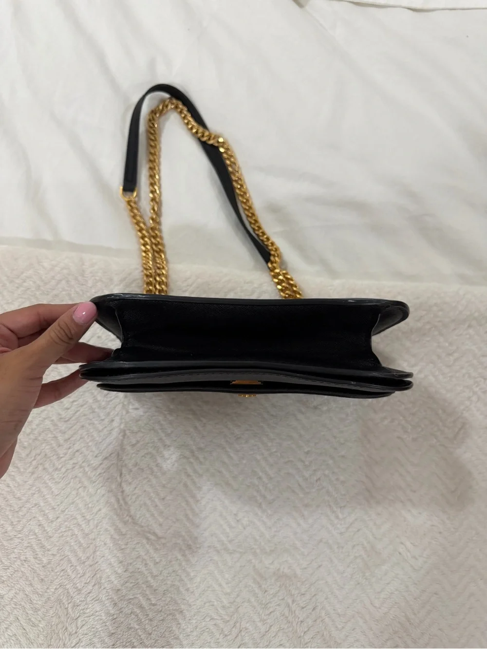 Tory Burch Emerson Flap Adjustable Shoulder Bag BLACK